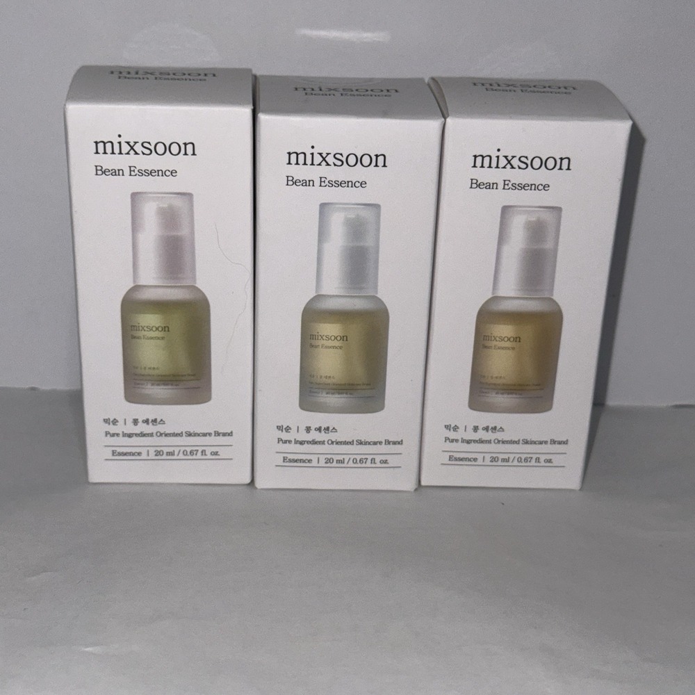 3 MIXSOON Bean Essence 20ml 0.67oz Ea Gentle Exfoliating & Moisturizing K-Beauty